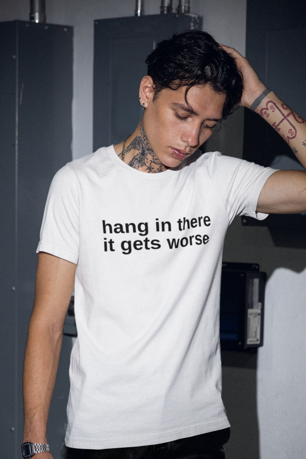 Hang In There It Gets Worse - Men's Tee