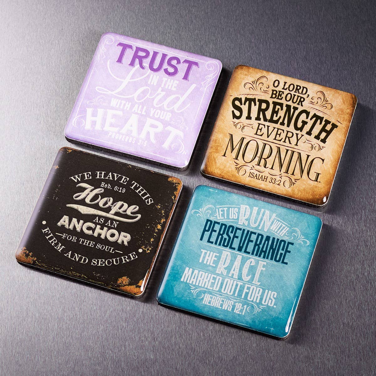 Finishing Strong Collection Inspirational Fridge Magnet Set