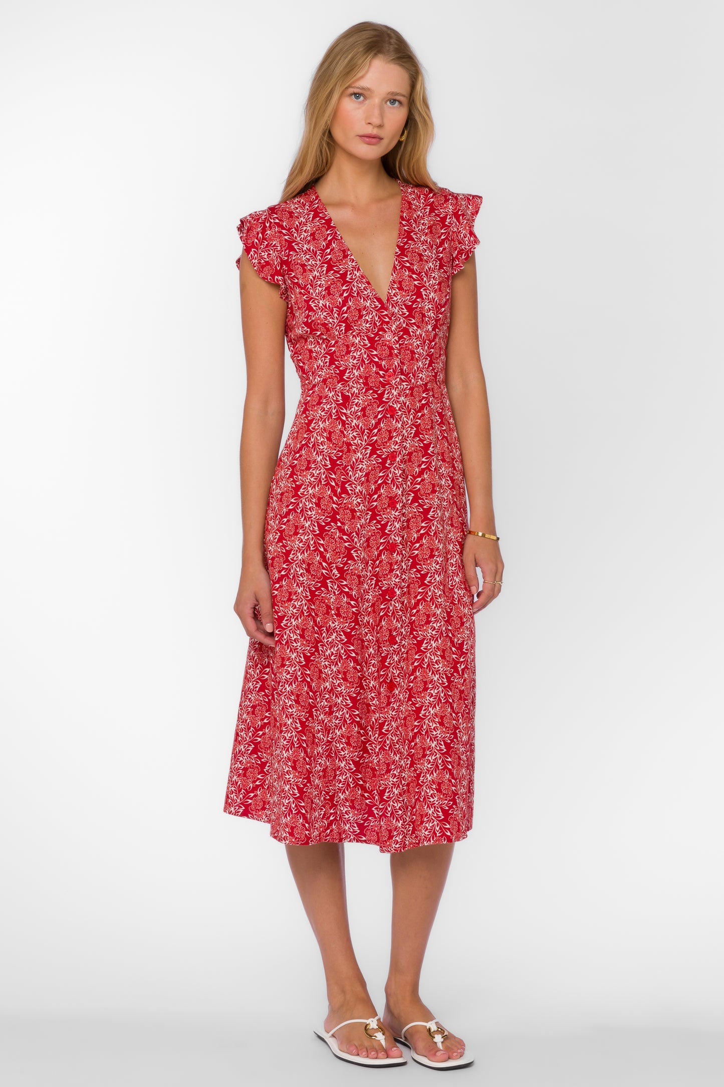 Saucy Flutter Sleeve Dress