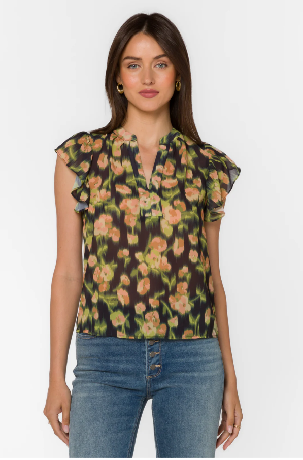 Trish Blurred Floral Blouse