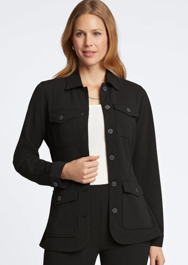 Stella Knit Crepe Belted Jacket