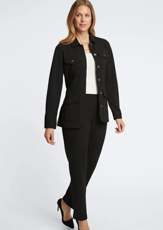 Stella Knit Crepe Belted Jacket