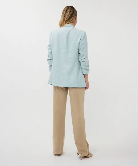 VESTON LINEN BLUE BLAZER
