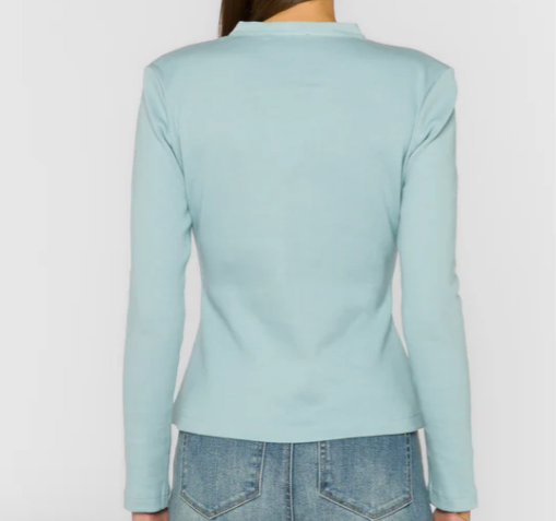Christella Long Sleeve Henley Top