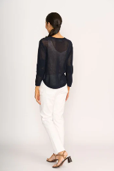 Make My Daisy True Navy Sweater
