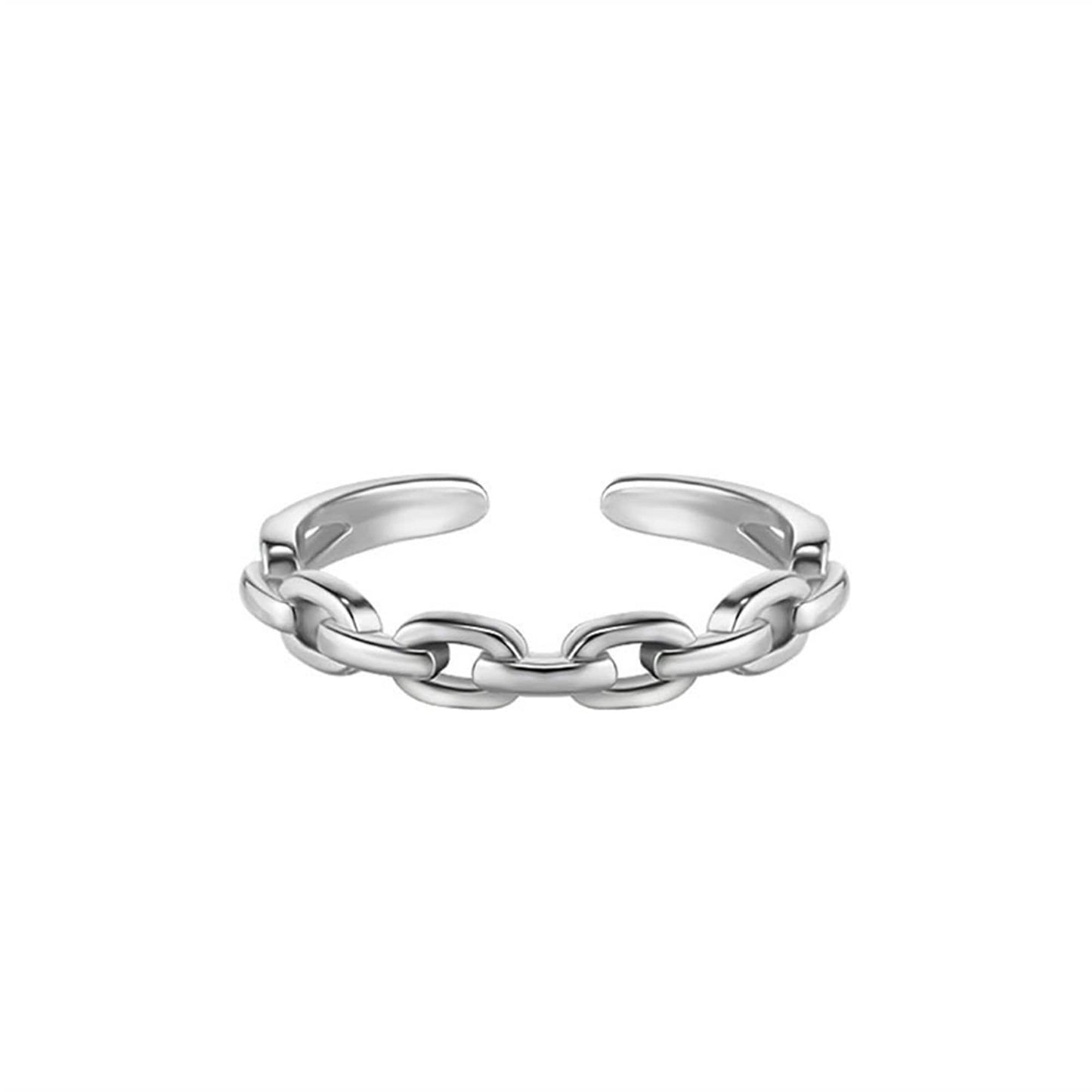 Stackable Chain Band Ring in 925 Sterling Silver