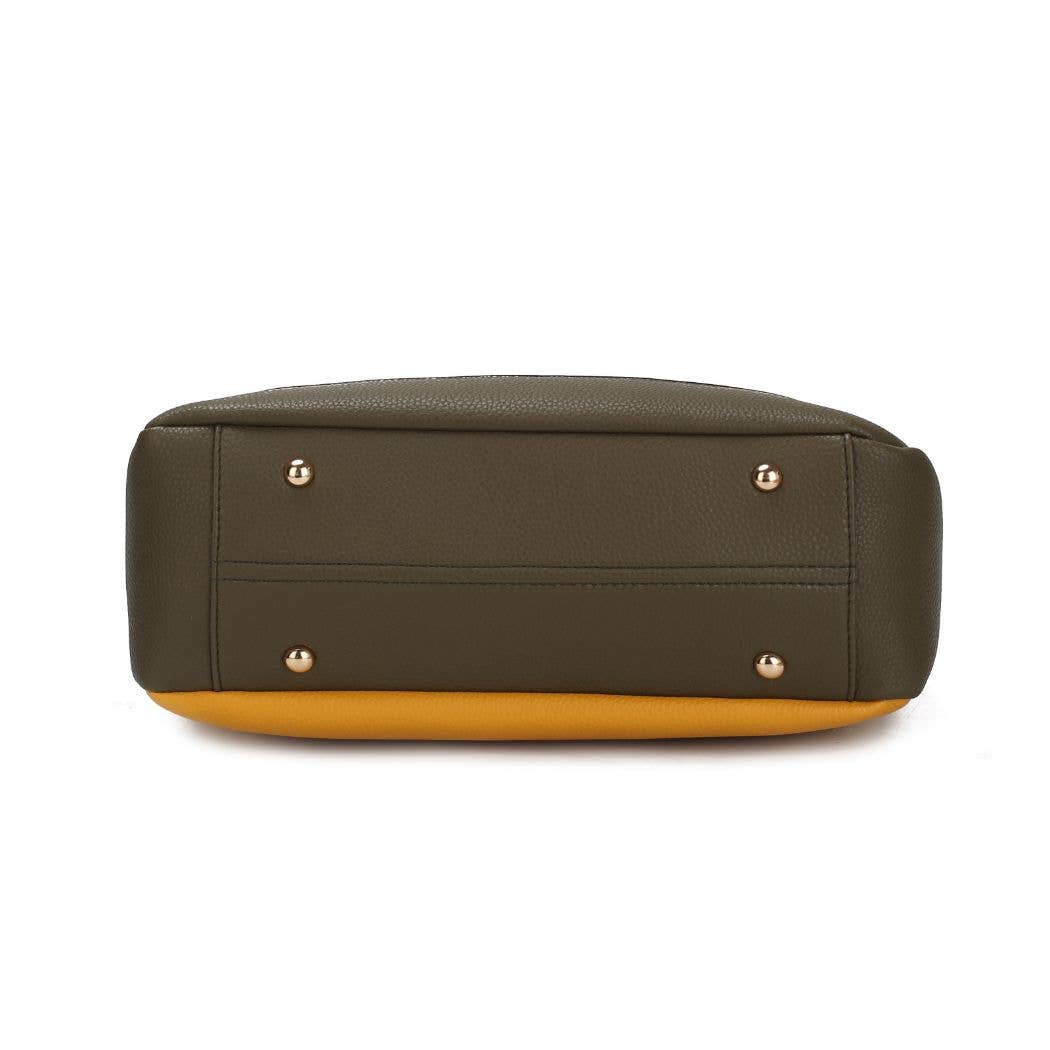 Evie two-tone Vegan Leather Women’s Shoulder bag by Mia k