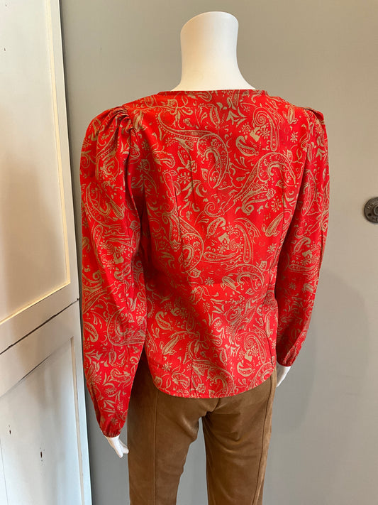 Lakota Long Sleeve Blouse Hot Red