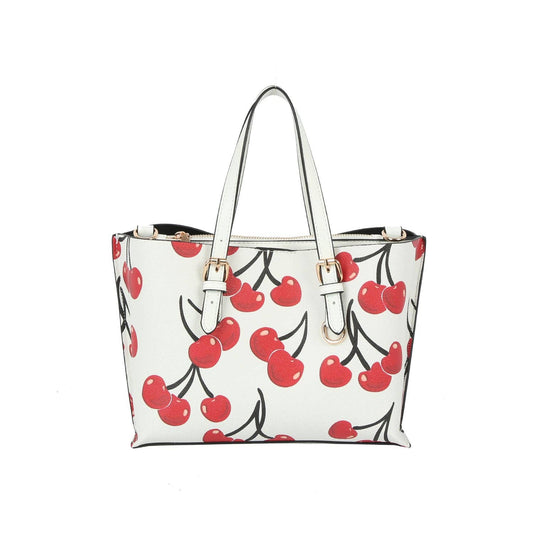 Buckle Strap Structured Satchel Tote