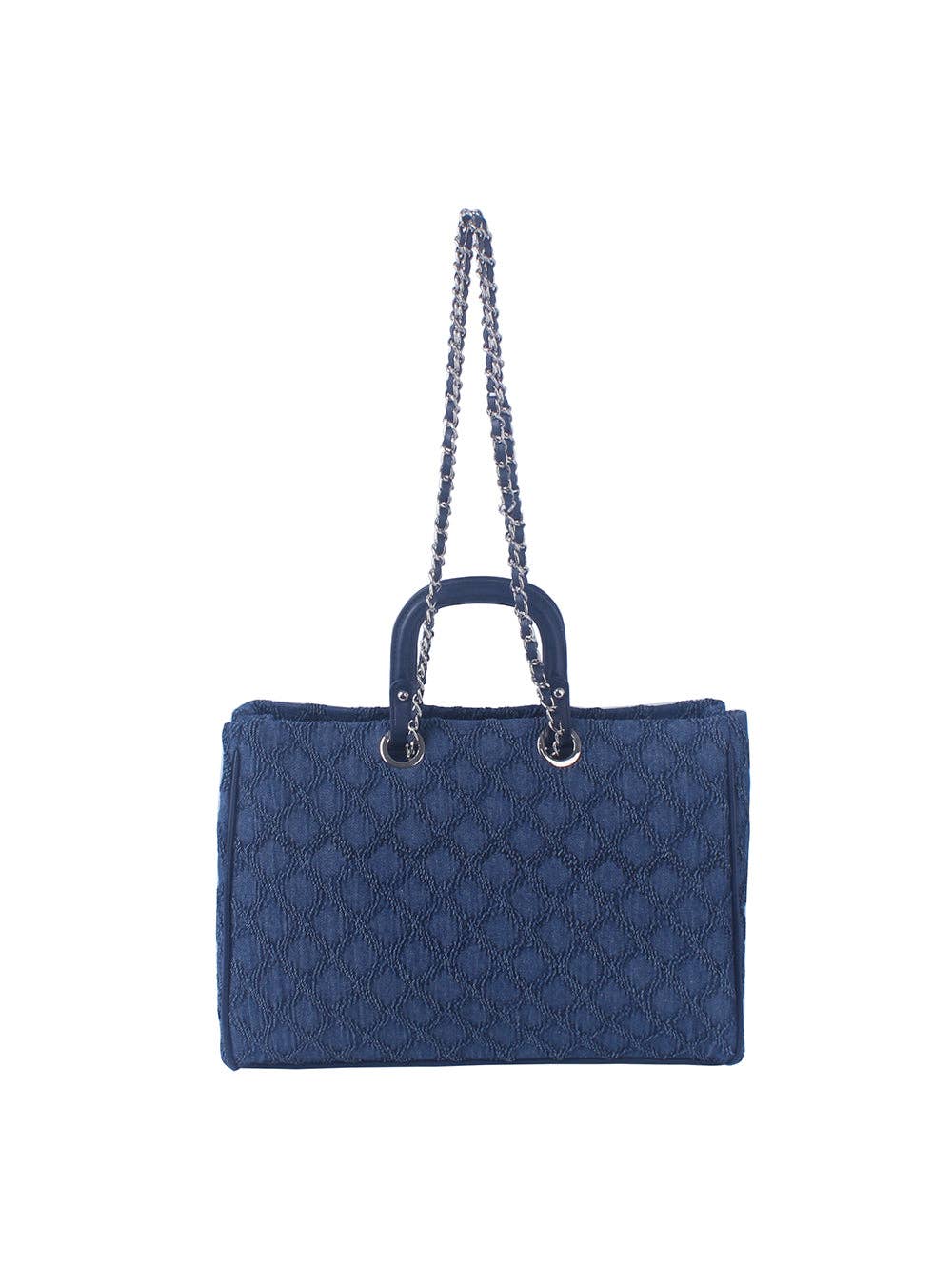 Diamond Stitched Chain Tote