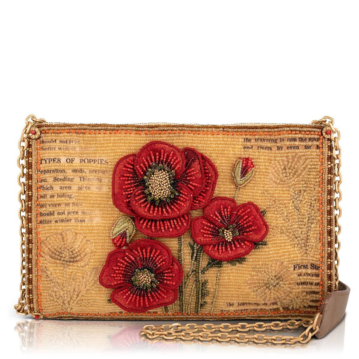 Pure Poppy beaded floral crossbody bag