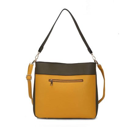 Evie two-tone Vegan Leather Women’s Shoulder bag by Mia k