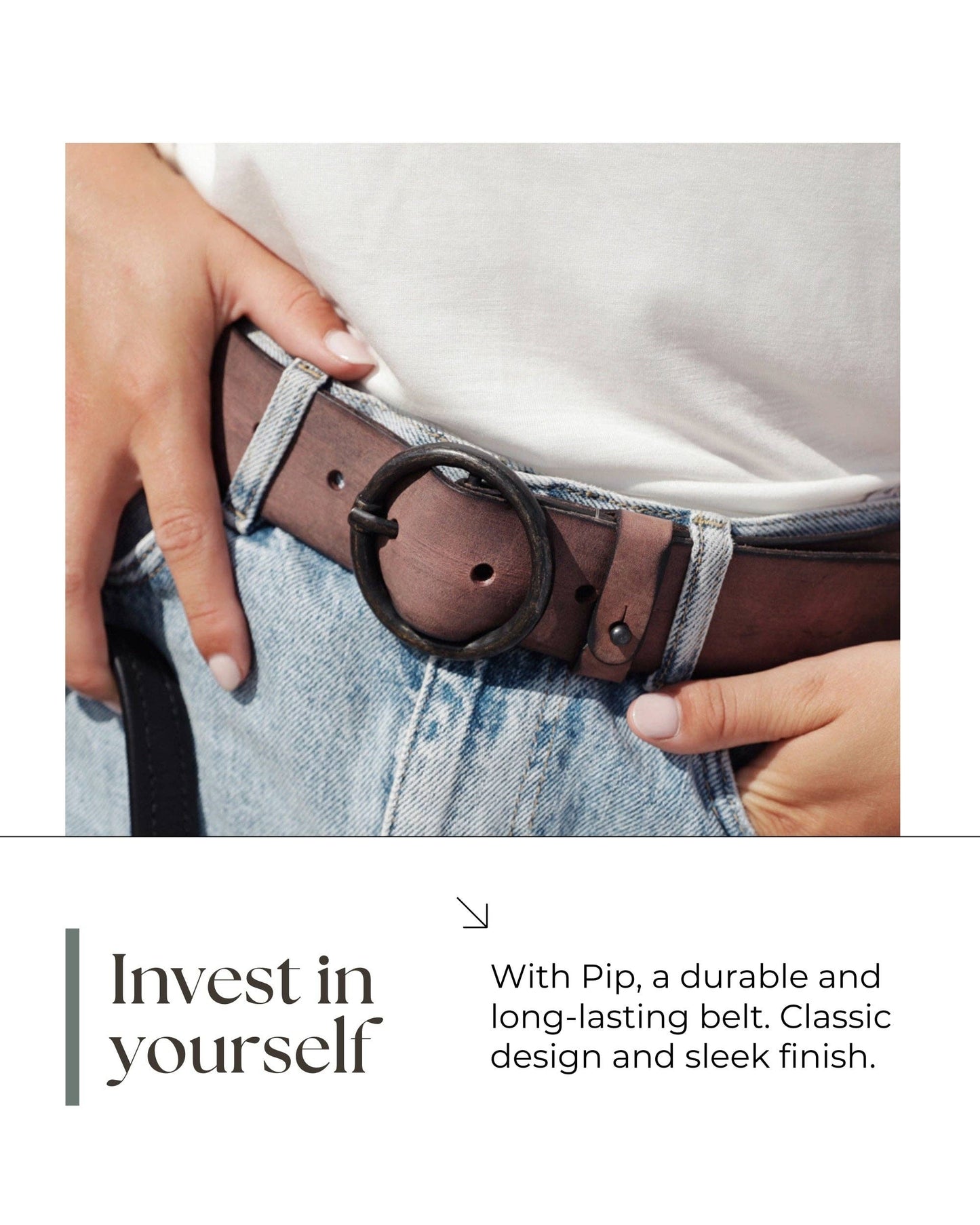 Vintage Full-Grain Leather Belt