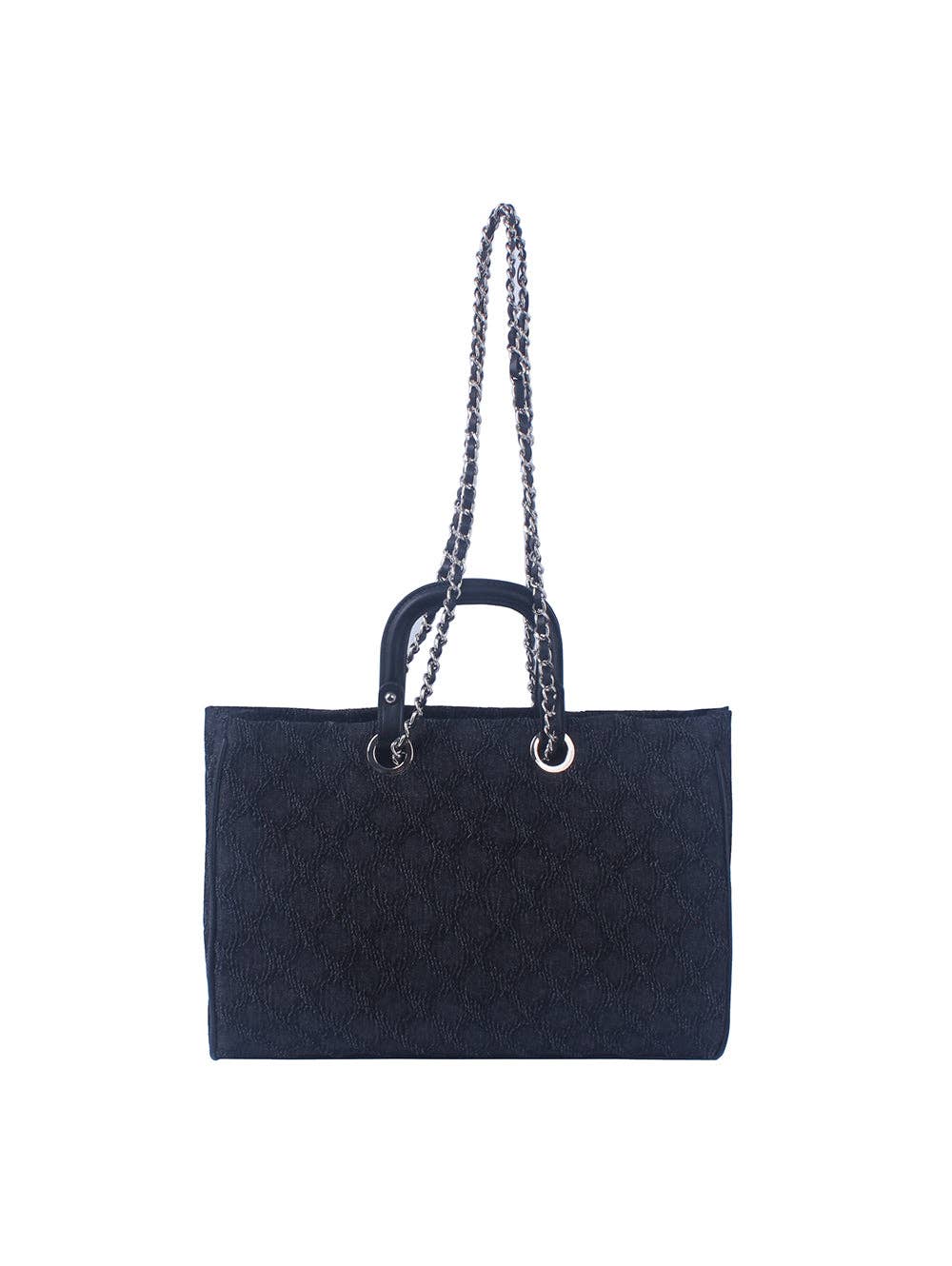 Diamond Stitched Chain Tote
