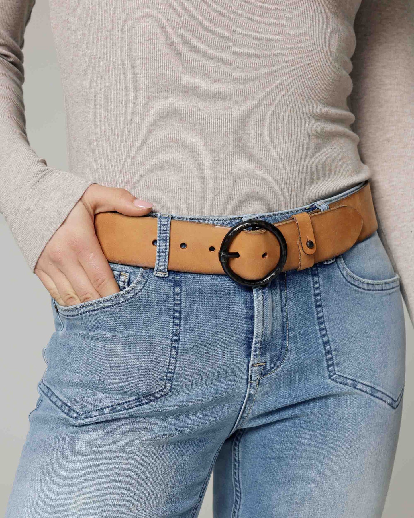 Vintage Full-Grain Leather Belt
