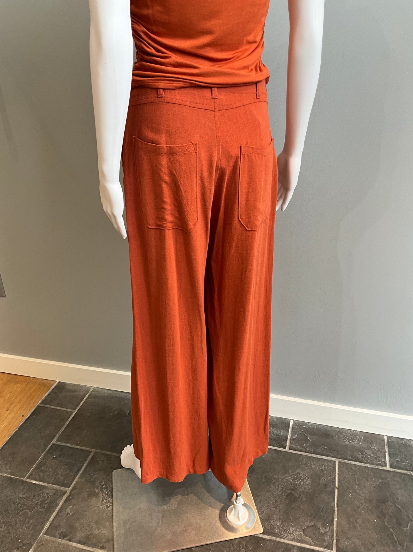 Zari Linen Pant Rust