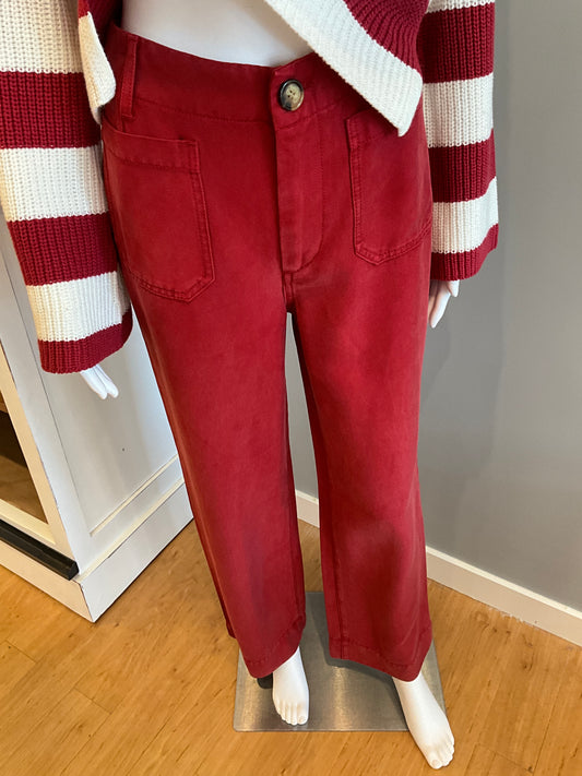 Alyx Red High Rise Flare Pant