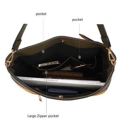 Evie two-tone Vegan Leather Women’s Shoulder bag by Mia k