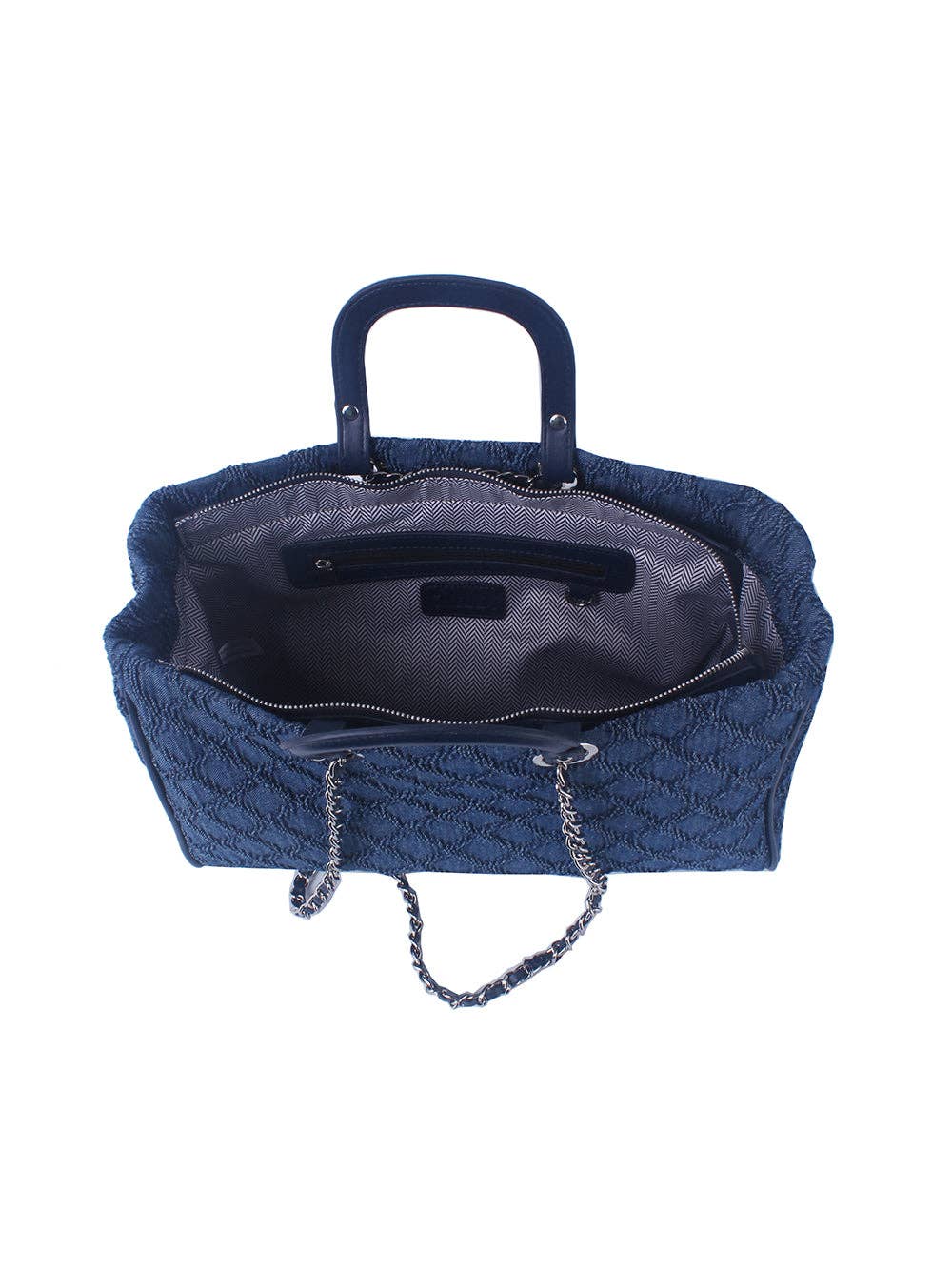 Diamond Stitched Chain Tote