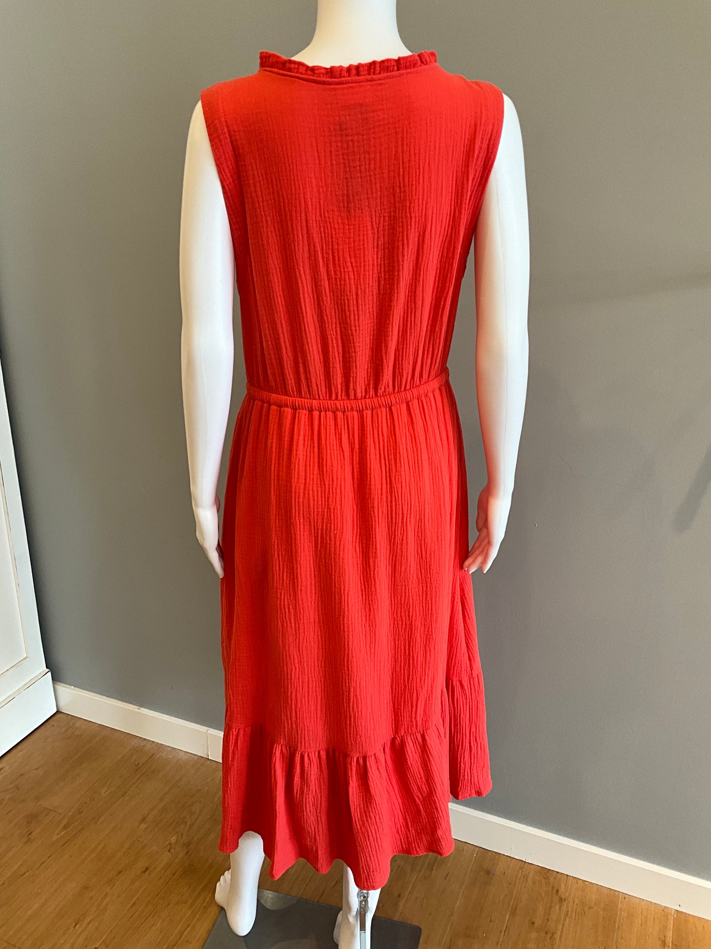 Cotton Gauze Carolina Dress Coral