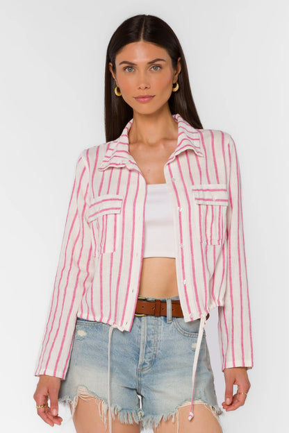 Callie Cropped Stripe Jacket