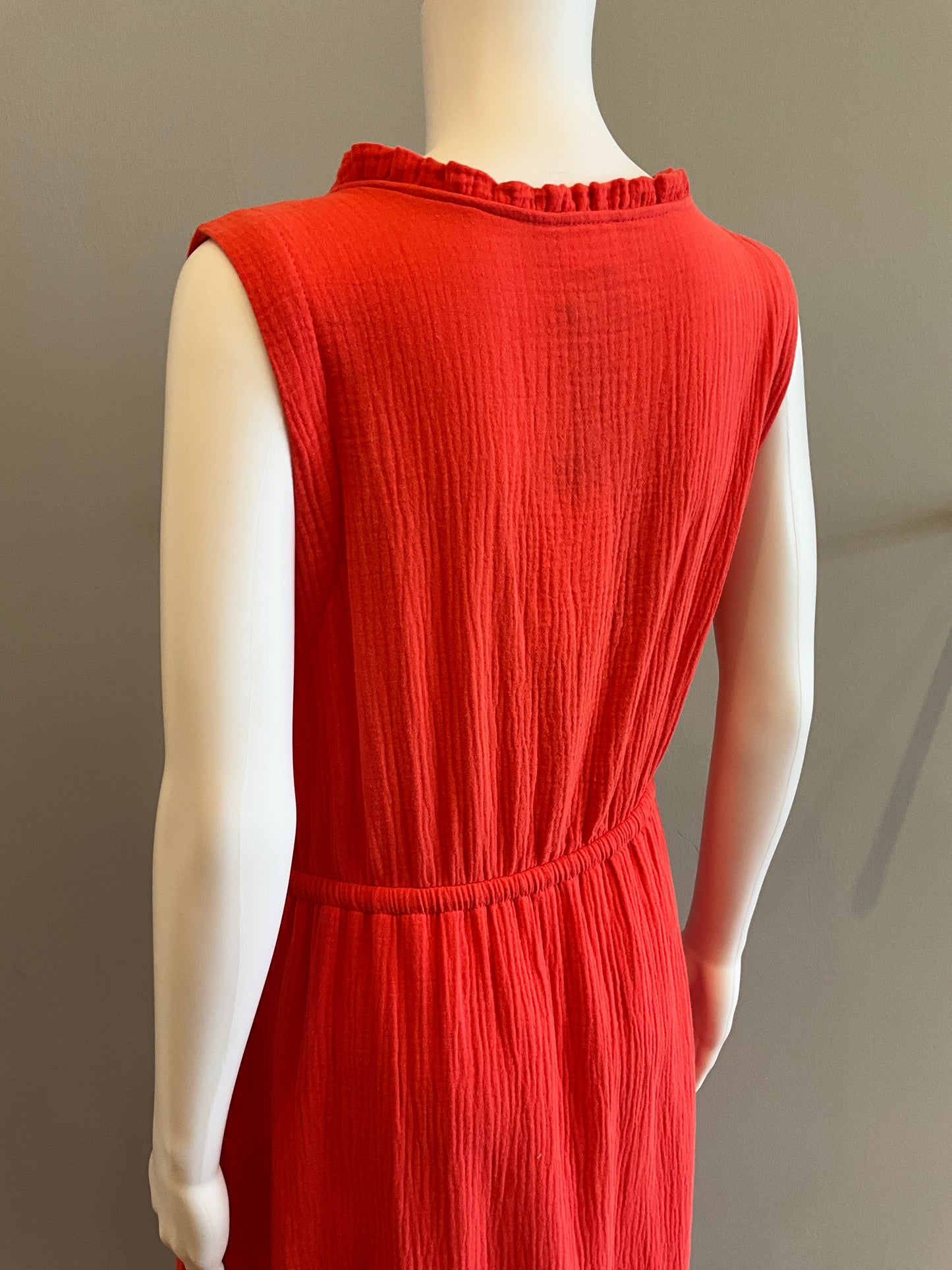 Cotton Gauze Carolina Dress Coral