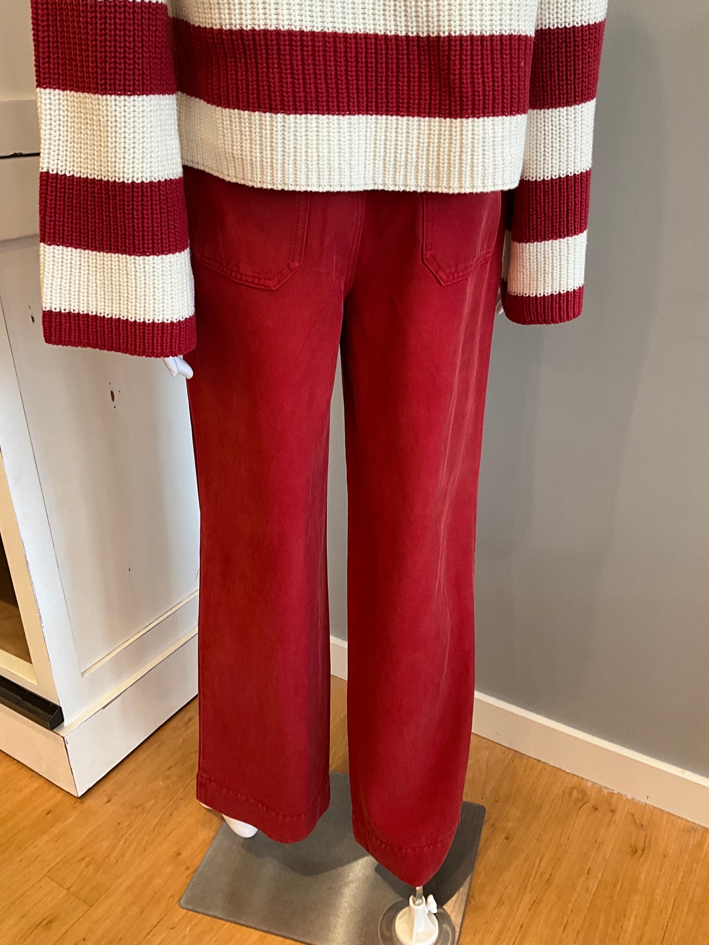 Alyx Red High Rise Flare Pant