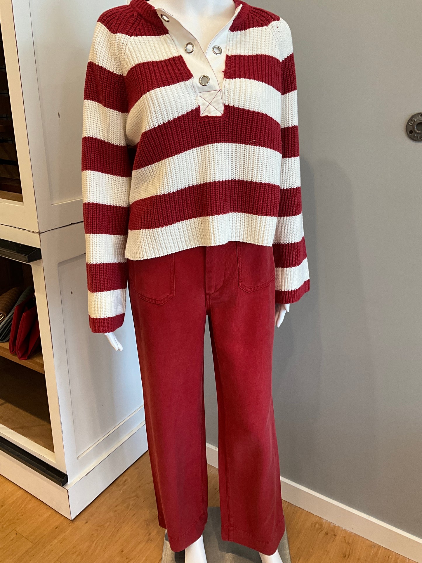 Alyx Red High Rise Flare Pant