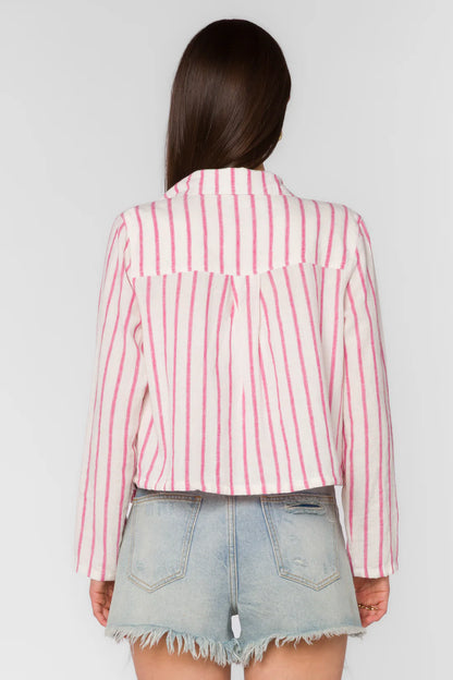 Callie Cropped Stripe Jacket