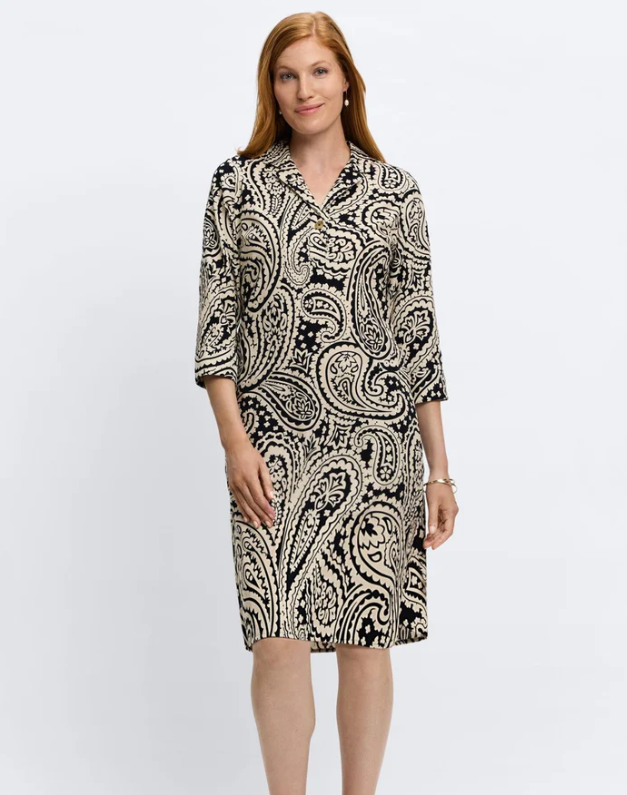 Sloane Paisley Corduroy Dress