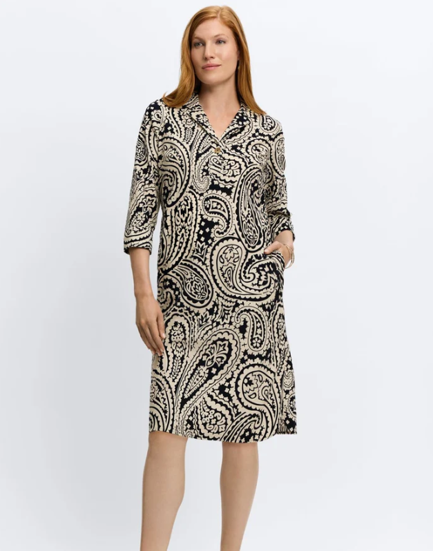 Sloane Paisley Corduroy Dress