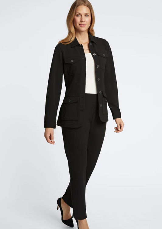 Stella Knit Crepe Belted Jacket