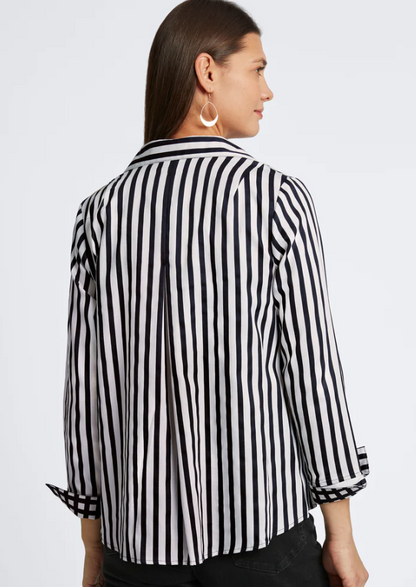 Agnes Essential Stretch No Iron Stripe & Gingham Shirt