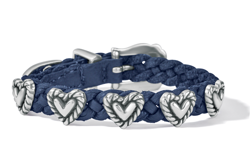 Roped Heart Braid Bandit Bracelet French Blue