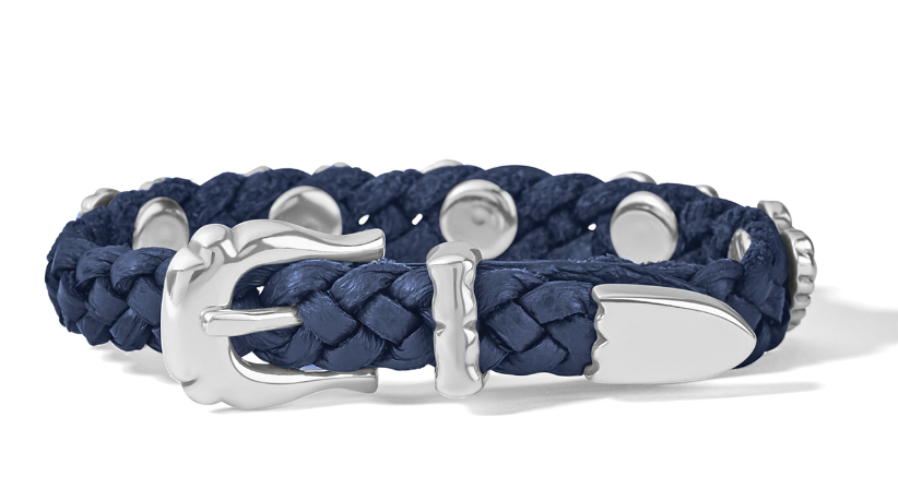 Roped Heart Braid Bandit Bracelet French Blue