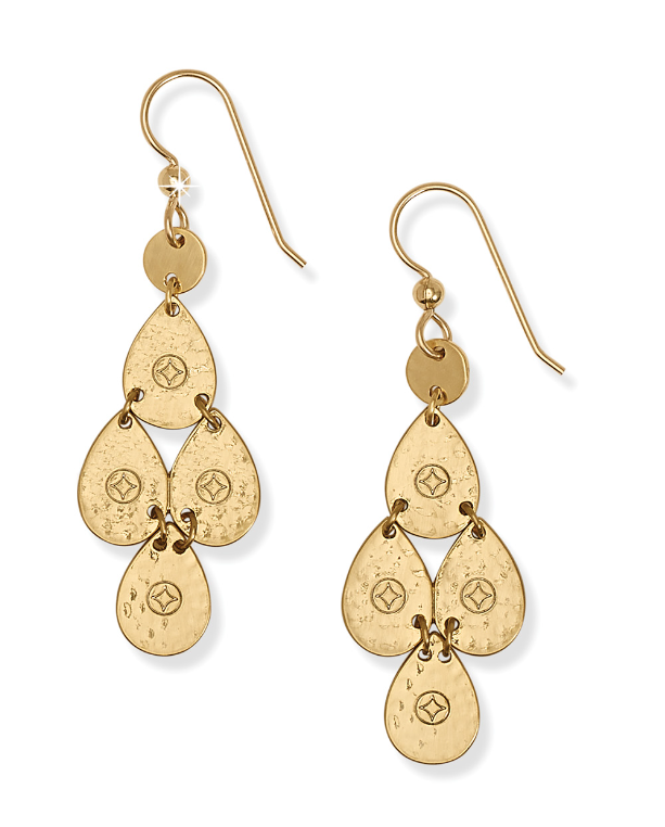 Palm Canyon Small Teardrop Gold Earrings