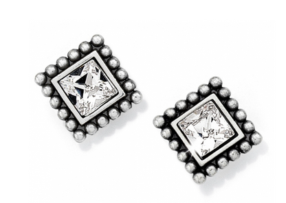 Sil/Stn Sparkle Sqr Mini Post