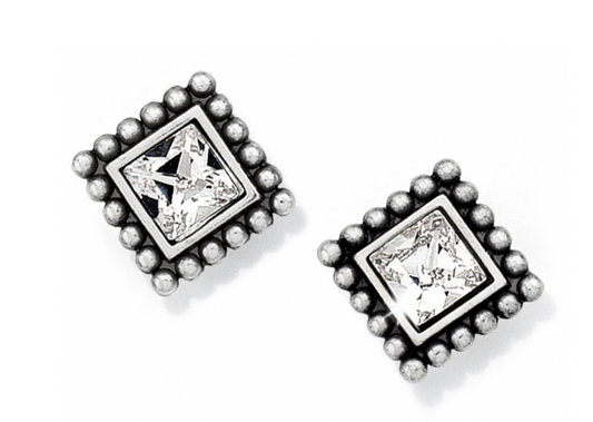 Sil/Stn Sparkle Sqr Mini Post