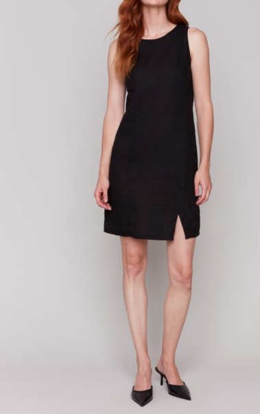 Sleeveless Linen Blend Dress
