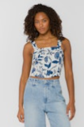 ARIES SLVLESS FLORAL TOP