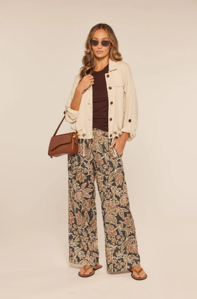 RAYON CTTN BETTINA PANT MACHA