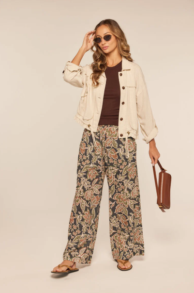 RAYON CTTN BETTINA PANT MACHA
