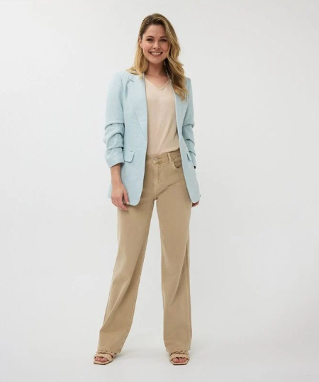 VESTON LINEN BLUE BLAZER