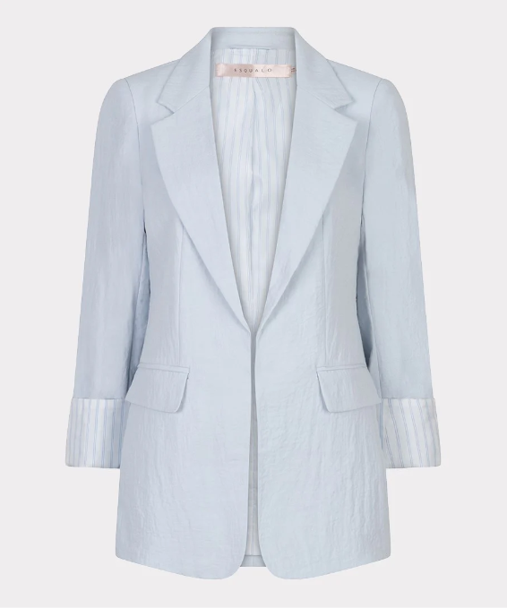 FINE CRINKLE LIGHT BLUE BLAZER
