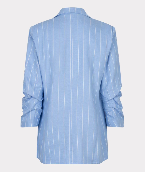 STRIPED LINEN BLEND BLAZER