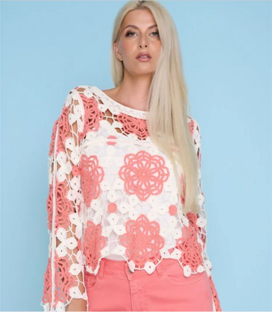 GARDEN BLOOM CROCHET TOP