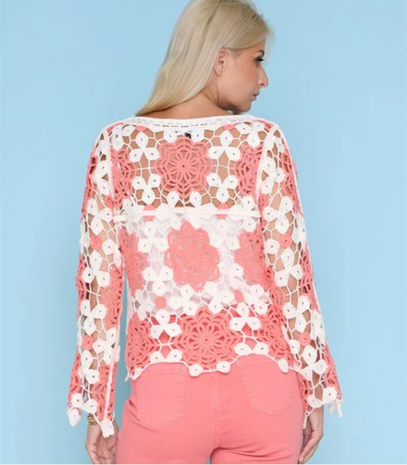 GARDEN BLOOM CROCHET TOP