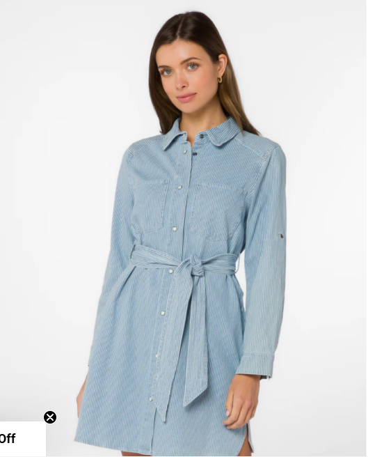 Joylynn Rolled Tab Sl Dress