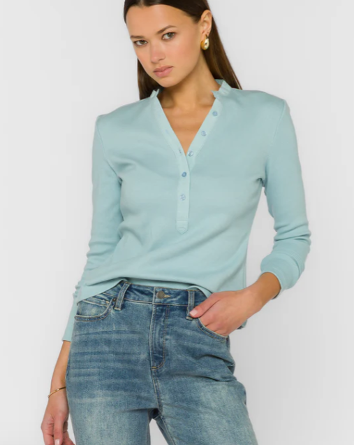 Christella Long Sleeve Henley Top