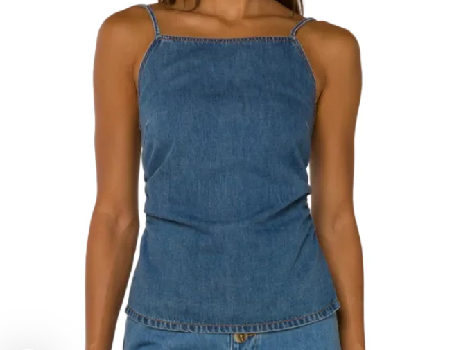 VH Tiana Sena Blue Slvless Top